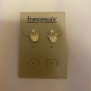 NWT Silver Hamsa earrings from Francesca’s